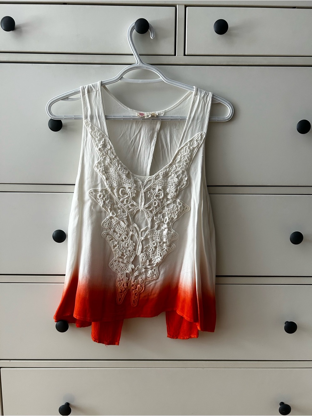 Ombre Crochet Front Tank